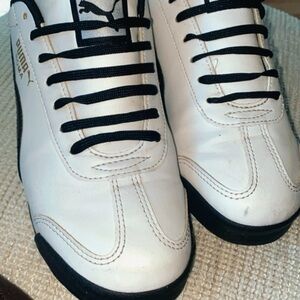 Puma Men's Classic White and Black Sneakers